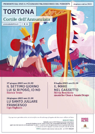 Tortona - Estate 2025: tre spettacoli imperdibili con Piemonte dal Vivo nel Cortile dell’Annunziata