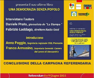 Alessandria - Riflessione sulla democrazia: presentazione del libro di Federico Fornaro